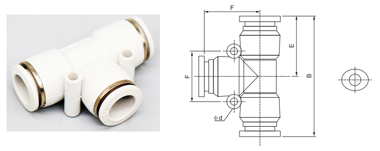 Push-in Air Union Tee (4/6/8)mm